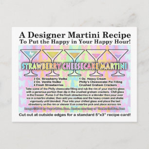 Carte de recette à base de martini de printemps à 