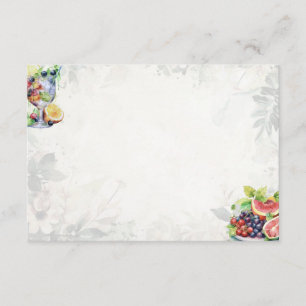 Carte de recette à base vierge de salade de fruits