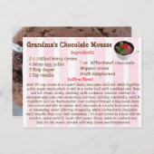 Carte de recette à la mousse de chocolat de grand- (Devant / Derrière)