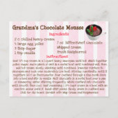 Carte de recette à la mousse de chocolat de grand- (Devant)