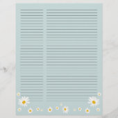 Carte de recette à monogramme en script sarcelle m (Dos)