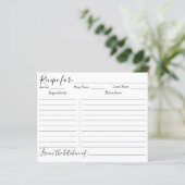 Carte de recette à pâte florale à fleurs rose pâle (Debout devant)