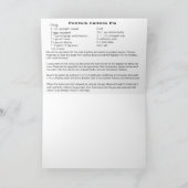 Carte de recette à tarte citrouille (Intérieur)