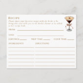 Carte de recette à thème Espresso Martini à double (Devant)