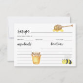 Carte de recette abeille aquarelle (Devant)