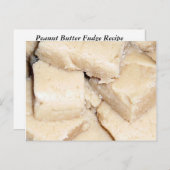 Carte de recette au beurre d'arachide (Devant / Derrière)