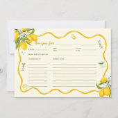 Carte de recette au citron de Fête des mariées pri (Devant)