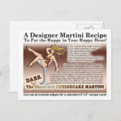 Carte de recette au fromage au chocolat foncé Mart (Devant / Derrière)