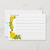 Carte de recette Beauceron, Roses Jaunes (Dos)