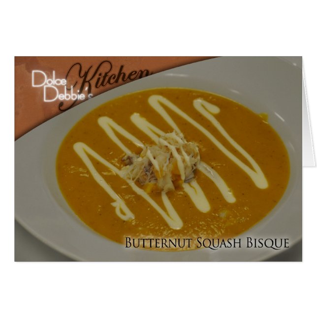 Carte de recette - bisque de courge de Butternut (Devant horizontal)
