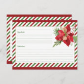 Carte de recette blanche mignonne (Devant / Derrière)