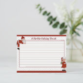 Carte de recette blanche Père Noël/Mme Claus (Debout devant)