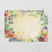 Carte de recette blanche pour salade de fruits (Devant / Derrière)