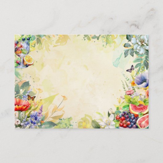 Carte de recette blanche pour salade de fruits (Devant)