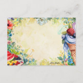 Carte de recette blanche pour salade de fruits (Dos)