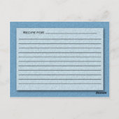 Carte de recette bleue (Dos)