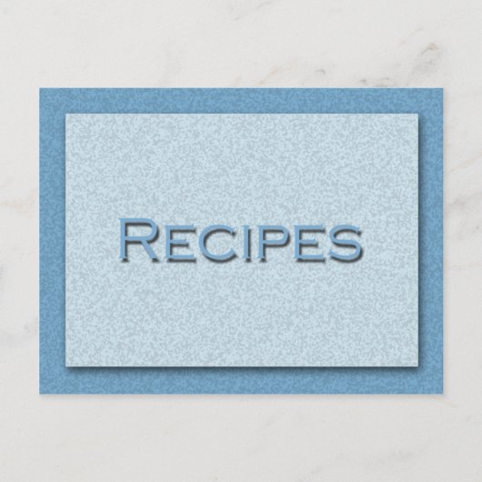 Carte de recette bleue (Devant)