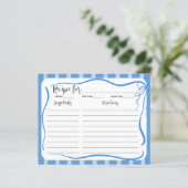 Carte de recette Blue Stripes et citrons (Debout devant)