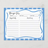 Carte de recette Blue Stripes et citrons (Devant)
