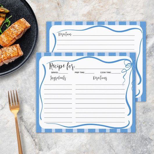 Carte de recette Blue Stripes et citrons