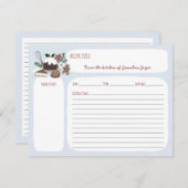Carte de recette Blue + White Holiday Baking (Devant / Derrière)