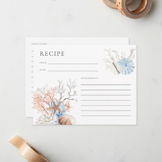 Carte de recette Boho Beach Coral Reef (Devant/Arrière en situation)