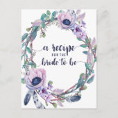 Carte de recette Boho Feather & Floral Fête des ma (Devant)