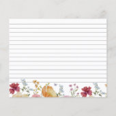 Carte de recette Boho Fleur sauvage Fête des marié (Dos)