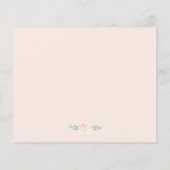 Carte de recette Boho Floral Blush Fête des mariée (Dos)