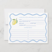 Carte de recette Boho Wavy Border Lemon Fête des m (Devant)