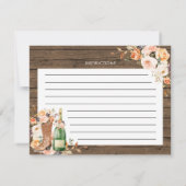 Carte de recette Boots rustiques & Fête des mariée (Dos)