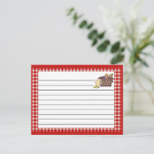 Carte de recette Bordure rouge (Debout devant)