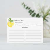Carte de recette botanique Citrus Lemon (Debout devant)
