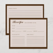 Carte de recette Brown Linen Espresso (Devant / Derrière)