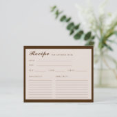 Carte de recette Brown Linen Espresso (Debout devant)