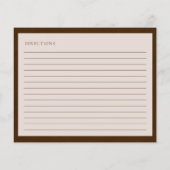 Carte de recette Brown Linen Espresso (Dos)
