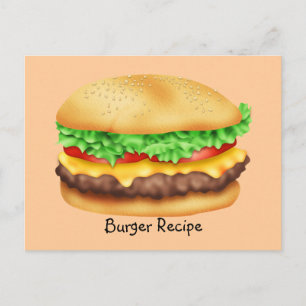 Carte de recette Burger