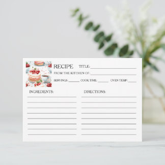 Carte de recette café et gâteau cerise