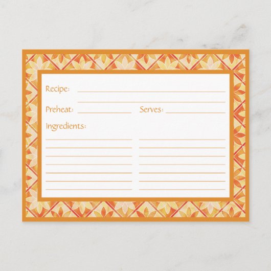 Carte de recette Carreaux floraux décoratifs d'aut (Devant)