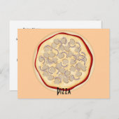 Carte de recette Champignons et Oignons Pizza (Devant / Derrière)