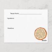 Carte de recette Champignons et Oignons Pizza (Dos)