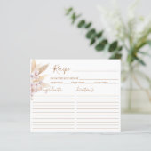 Carte de recette Chic Boho Pampas Grass Boho (Debout devant)