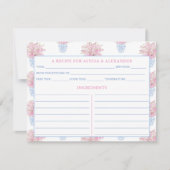 Carte de recette Chinoiserie Fête des mariées bleu (Devant)