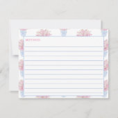 Carte de recette Chinoiserie Fête des mariées bleu (Dos)