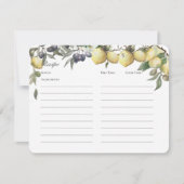 Carte de recette Citrons et olives (Devant)