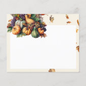Carte de recette Citrouille Boho Watercolor (Dos)