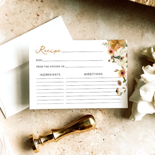 Carte de recette Citrouille de Fête des mariées de