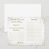 Carte de recette | Confetti d'or (Devant / Derrière)