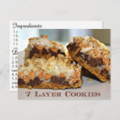 Carte de recette Cookies 7 couches (Devant / Derrière)