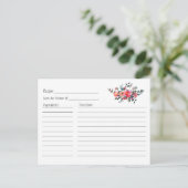 Carte de recette Coral Floral (Debout devant)